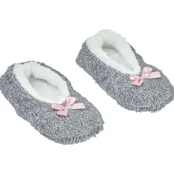 Coussin tour de cou et Chaussons ballerines gris rose