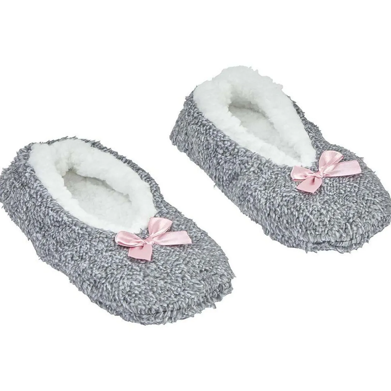 Coussin tour de cou et Chaussons ballerines gris rose