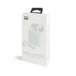 Écouteurs Bluetooth avec étui de charge blanc