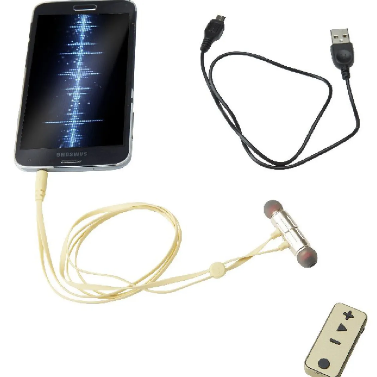 Écouteurs intra-auriculaires Bluetooth aimantés Homday doré