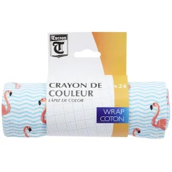 Crayon de couleur avec étui en coton x24