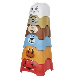 Cube empilable animal x6