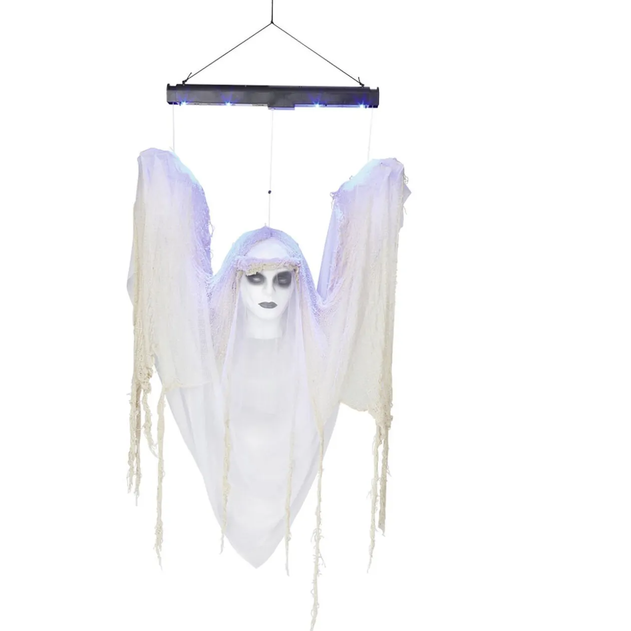 Dame blanche animée lumière et son décoration Halloween