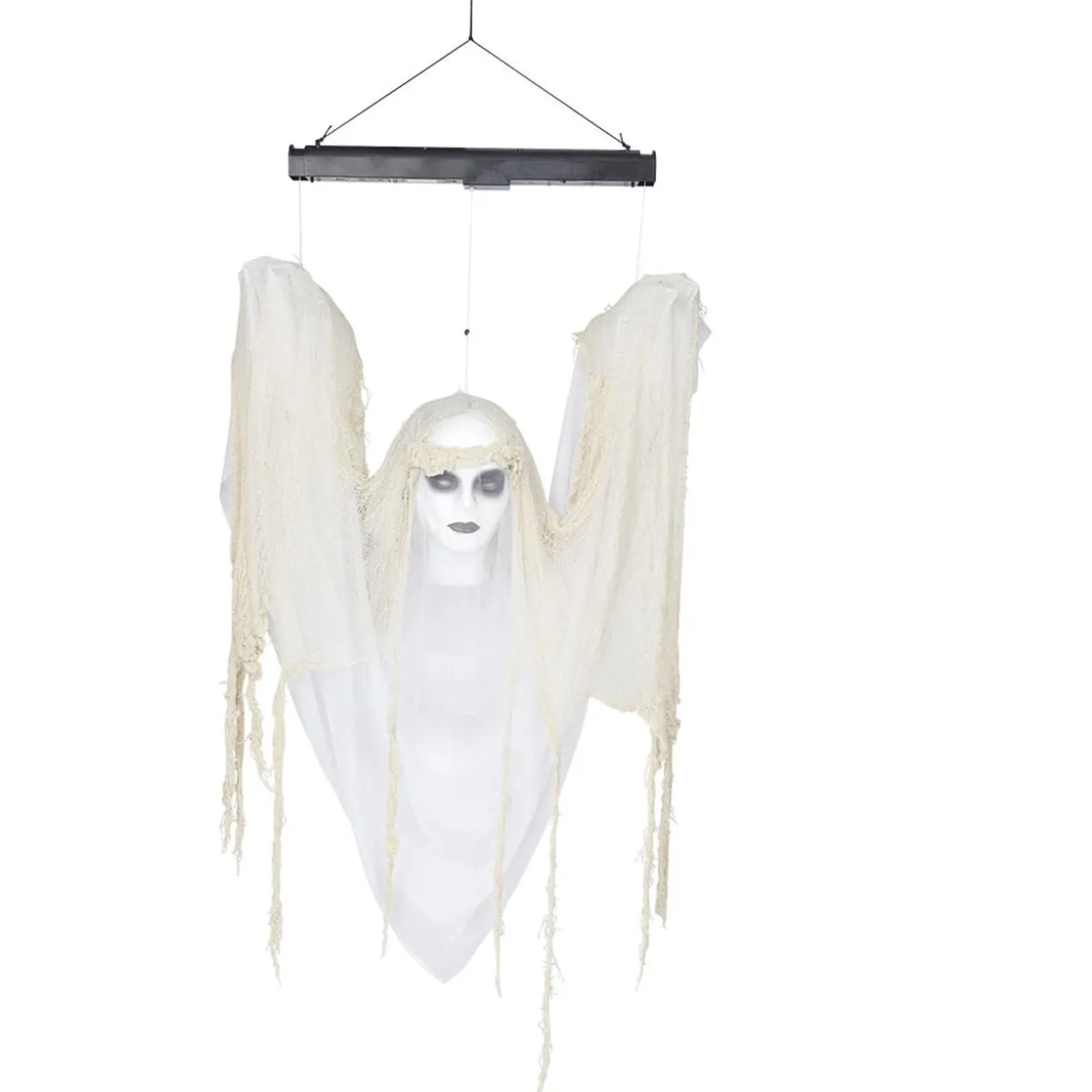 Dame blanche animée lumière et son décoration Halloween