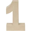 Décoration chiffre 1 papier maché à poser