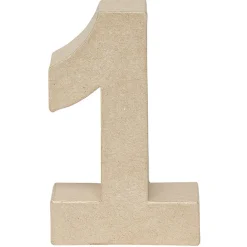 Décoration chiffre 1 papier maché à poser