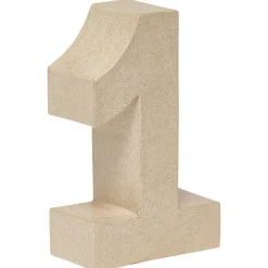 Décoration chiffre 1 papier maché à poser