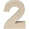 Décoration chiffre 2 papier maché à poser