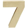 Décoration chiffre 7 papier maché à poser
