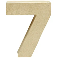 Décoration chiffre 7 papier maché à poser
