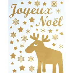 Décoration fenêtre renne coloré en pvc