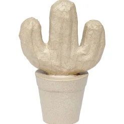 Décoration forme cactus papier maché à poser