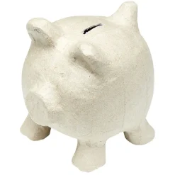 Décoration forme tirelire en papier mâché