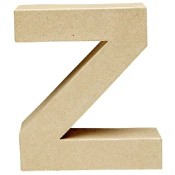 Décoration lettre Z papier maché à poser
