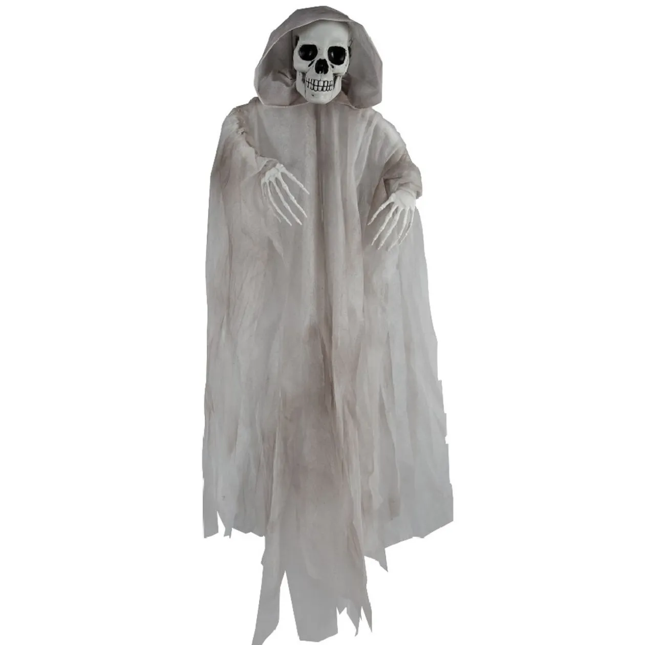 Décoration Tête de mort avec voile à suspendre H100 cm