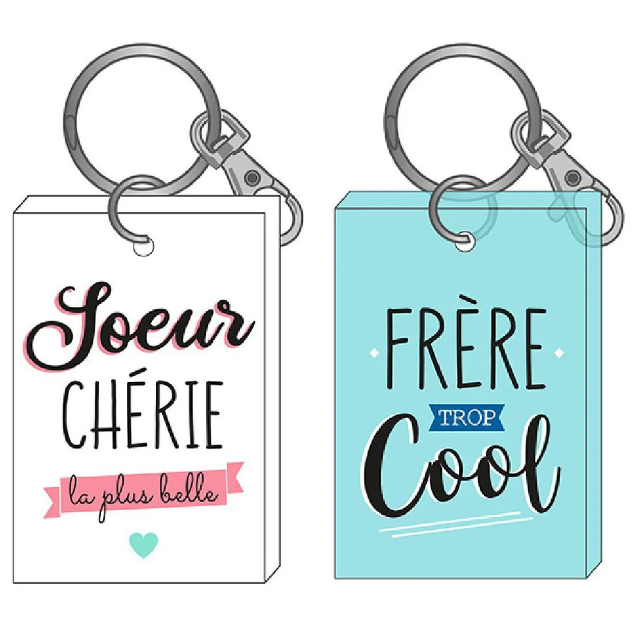 Duo de porte-clés en bois