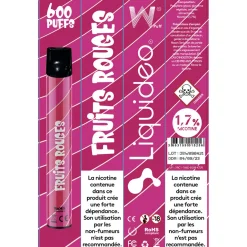 E-cigarette jetable fruit rouge 2 ml 1.7% nicotine