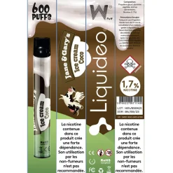E-cigarette jetable ice cream coco 2 ml 1.7% nicotine