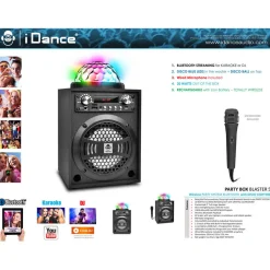 Enceinte Bluetooth iDance Baster 5 disco LED avec micro 20W