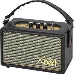 Enceinte bluetooth sans fil Homday X-Pert rétro marron et doré