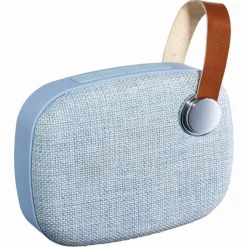 Enceinte portable Bluetooth Homday abs finition tissu bleu clair