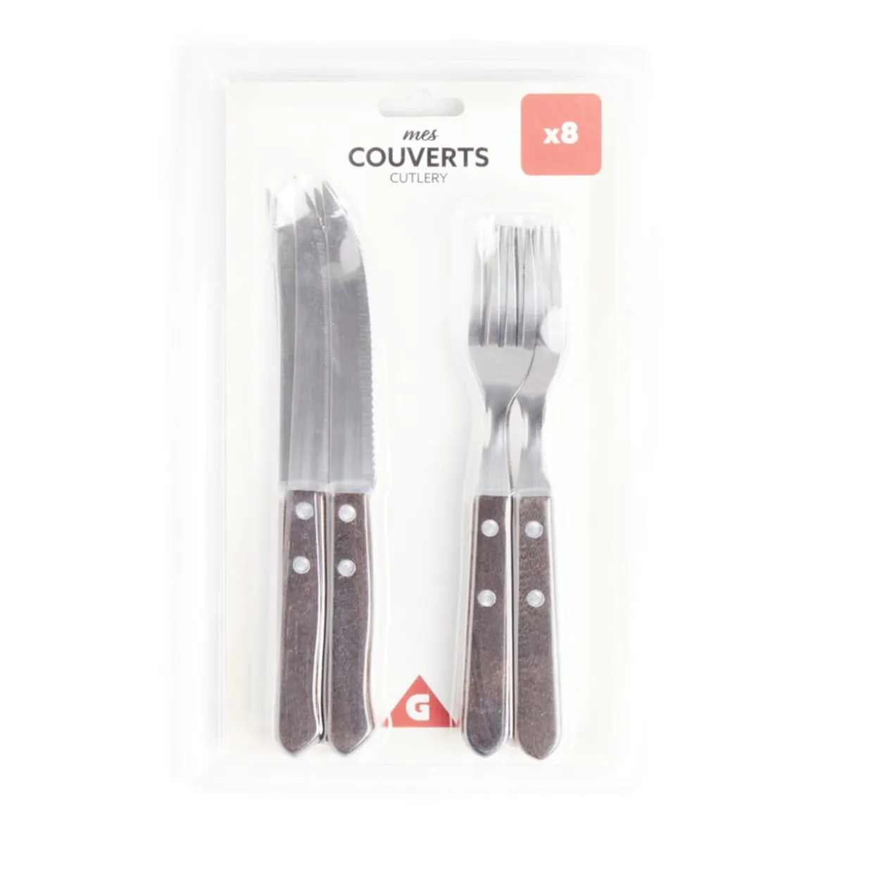 Ensemble 8 couverts fourchettes et couteaux