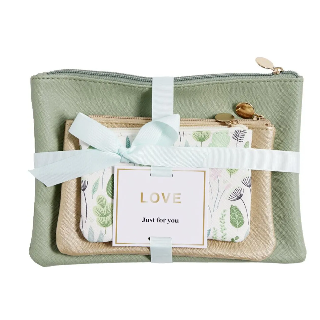 Ensemble de 3 pochettes plates assorties - 2 modèles