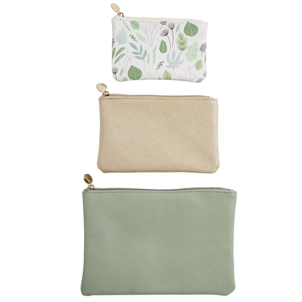 Ensemble de 3 pochettes plates assorties - 2 modèles