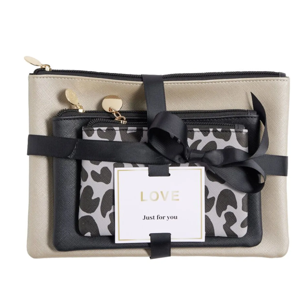 Ensemble de 3 pochettes plates assorties - 2 modèles