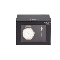 Ensemble montre et bracelet femme rose gold