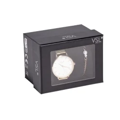 Ensemble montre et bracelet femme rose gold