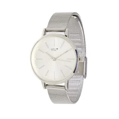 Ensemble montre et bracelet femme argenté