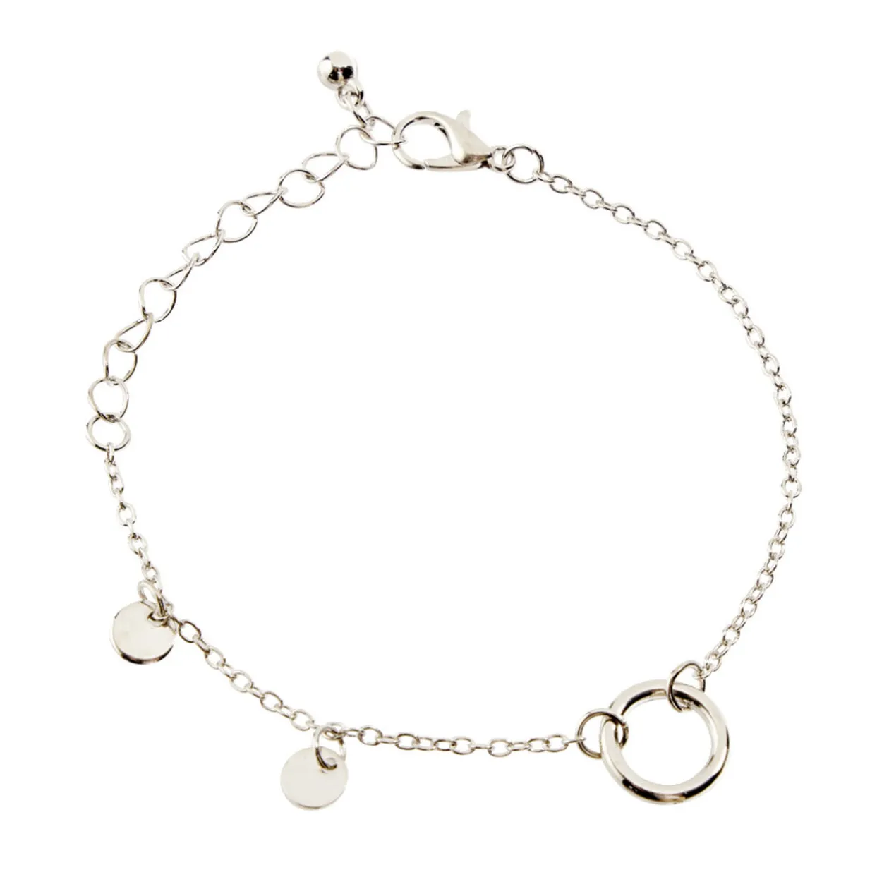 Ensemble montre et bracelet femme argenté