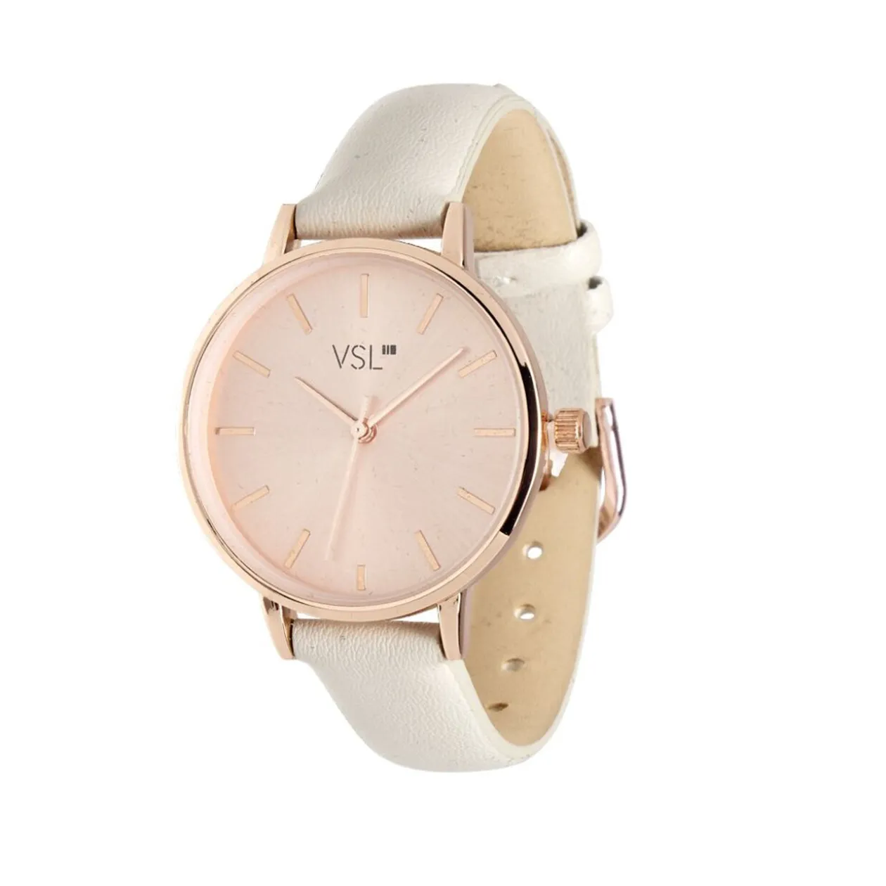 Ensemble montre et bracelet femme rose gold et beige