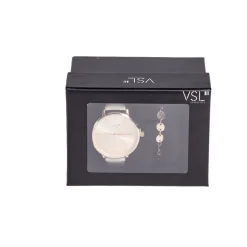 Ensemble montre et bracelet femme rose gold et beige