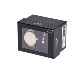 Ensemble montre et bracelet femme rose gold et beige