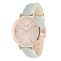 Ensemble montre et bracelet femme rose gold et vert pastel