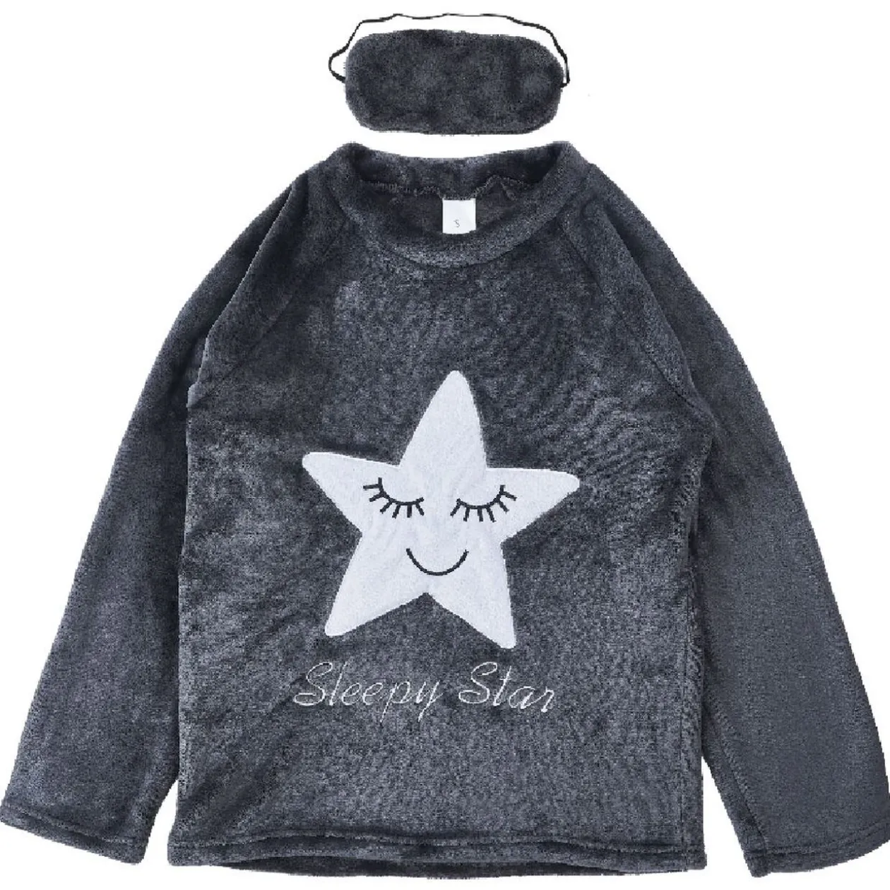 Ensemble pyjama hiver motif étoile avec masque de nuit