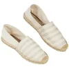 Espadrilles Femme beige rayé gris pailleté T36/40