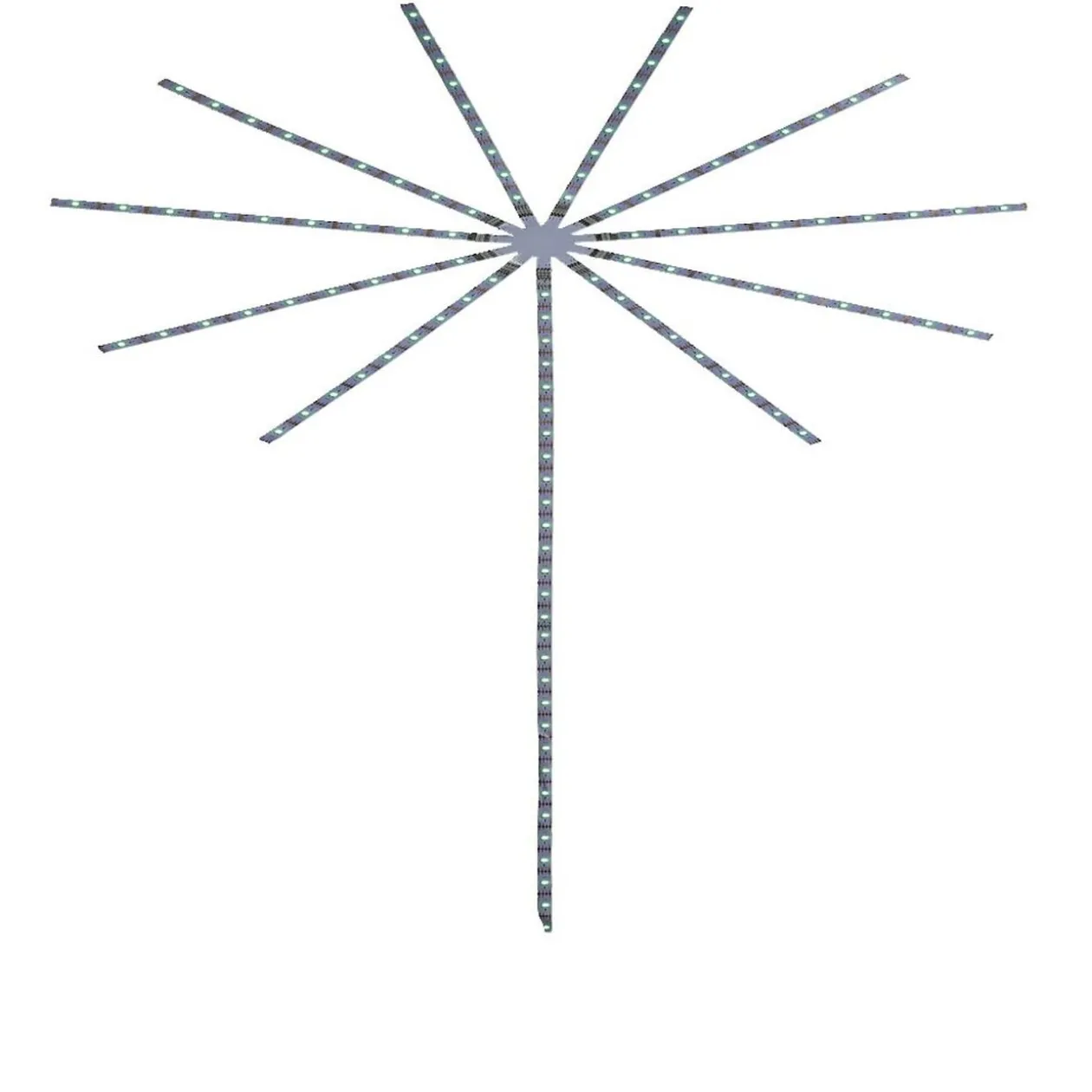 Feu d'artifice led couleurs changeantes H138cm