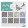 Feuilles de papier créatif 8 designs 24 pages L15x15cm