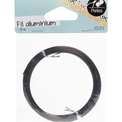 Fil aluminium noir L.10 m