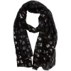 Foulard noir imprimé pois irréguliers dorés