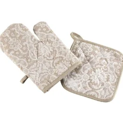 Gant de cuisine et manique imprimés