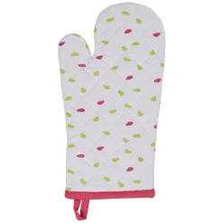 Gant de cuisine et manique motif tropical