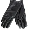 Gant noir imitation cuir