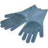Gant pour vaisselle avec picots silicone bleu x2