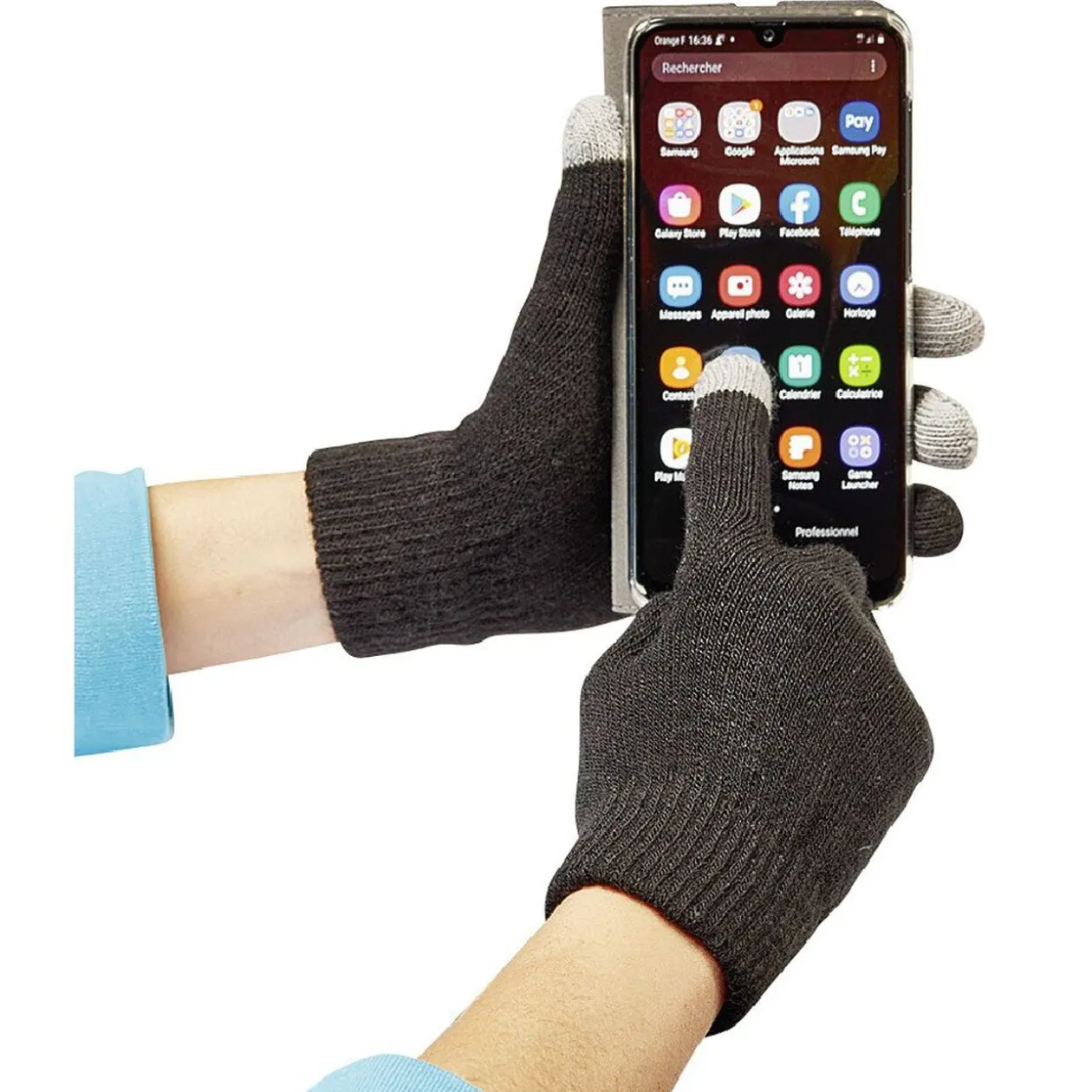 Gant tactile écran acrylique Taille unique 4 couleurs