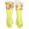 Gants de ménage motifs fleurs taille M jaune