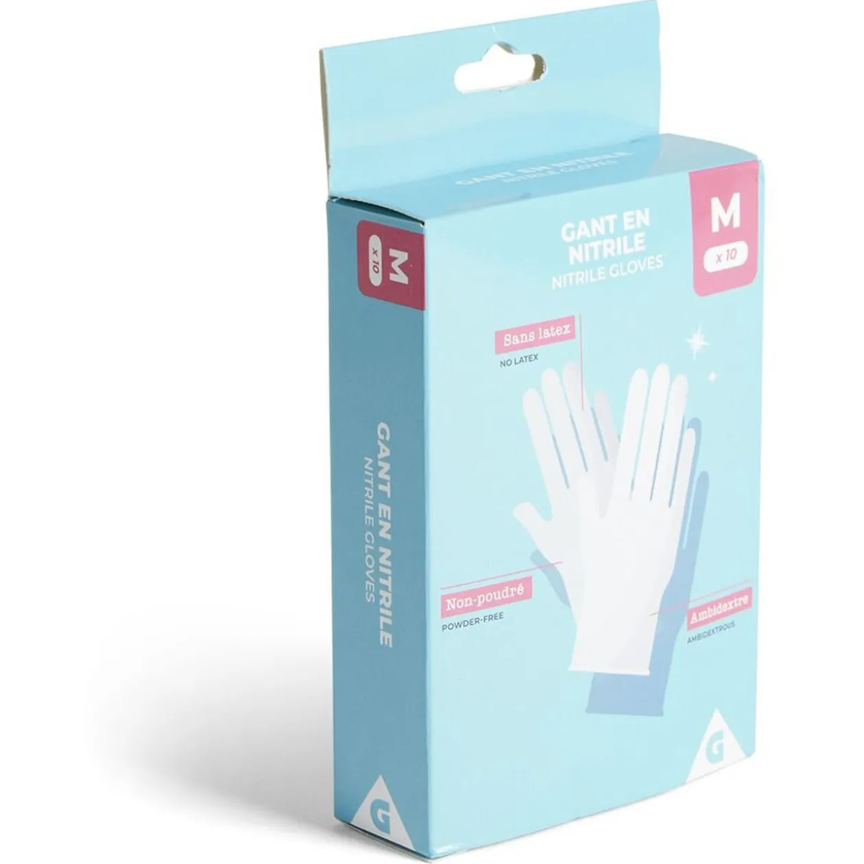 Gants en nitrile taille M x10 bleu